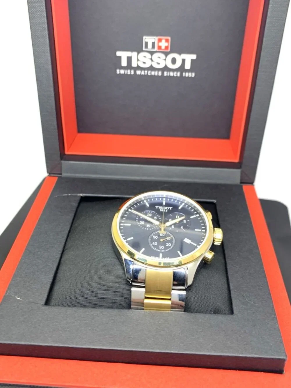 Tissot Men's Watch Chrono XL Swiss Quartz Chronograph Two Tone T1166172204100